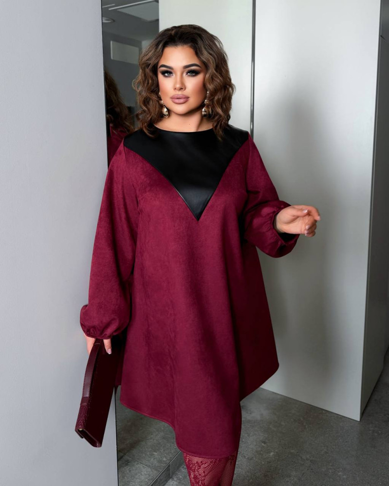 Комбинированное свободное платье MA-N2151T650 Комбинированное свободное платье MA-N2151T650