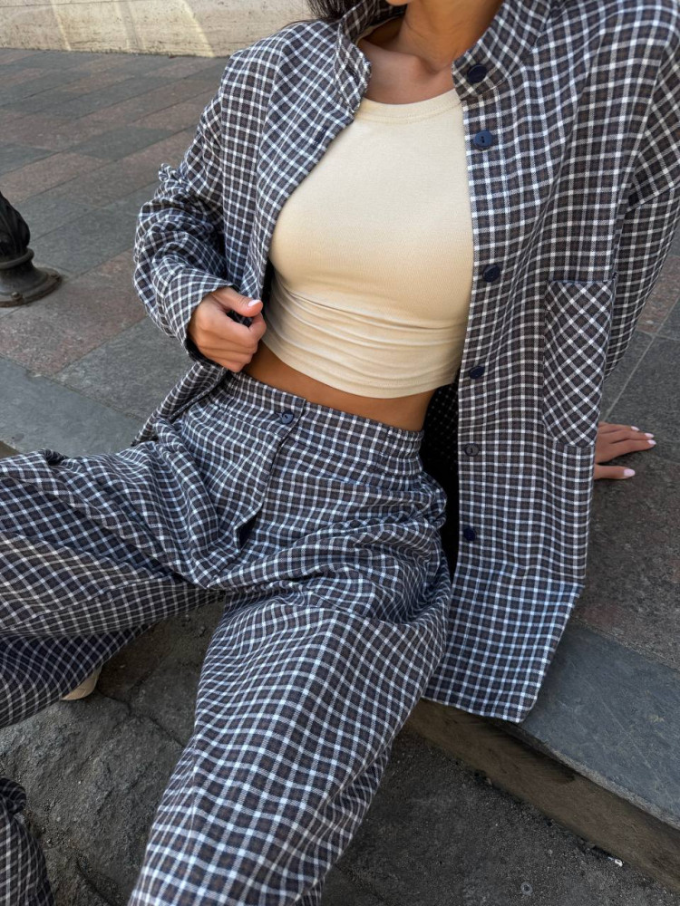 Стильный oversize костюм AM-A6772T1050 Стильный oversize костюм AM-A6772T1050