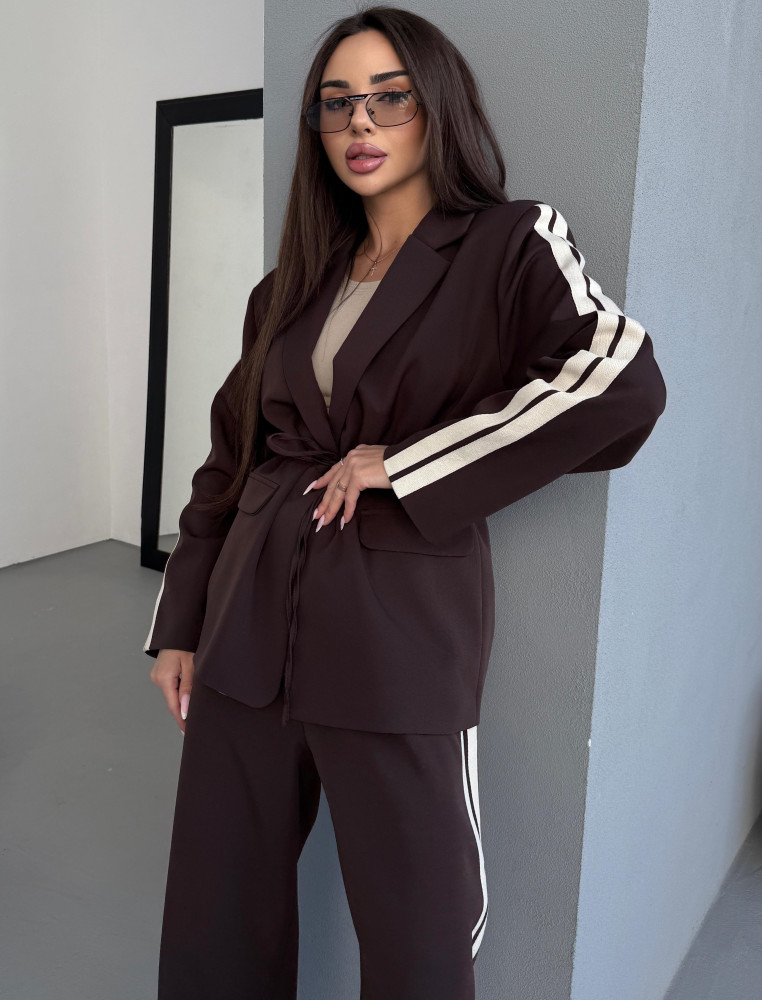 Костюм двойка с лампасами AM-A6779T1100 Костюм двойка с лампасами AM-A6779T1100