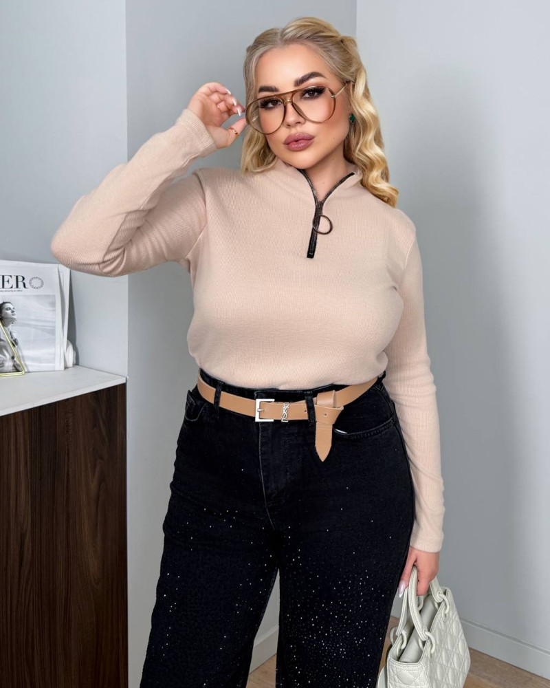 Лонгслив со змейкой DOL-A388T390 Лонгслив со змейкой DOL-A388T390