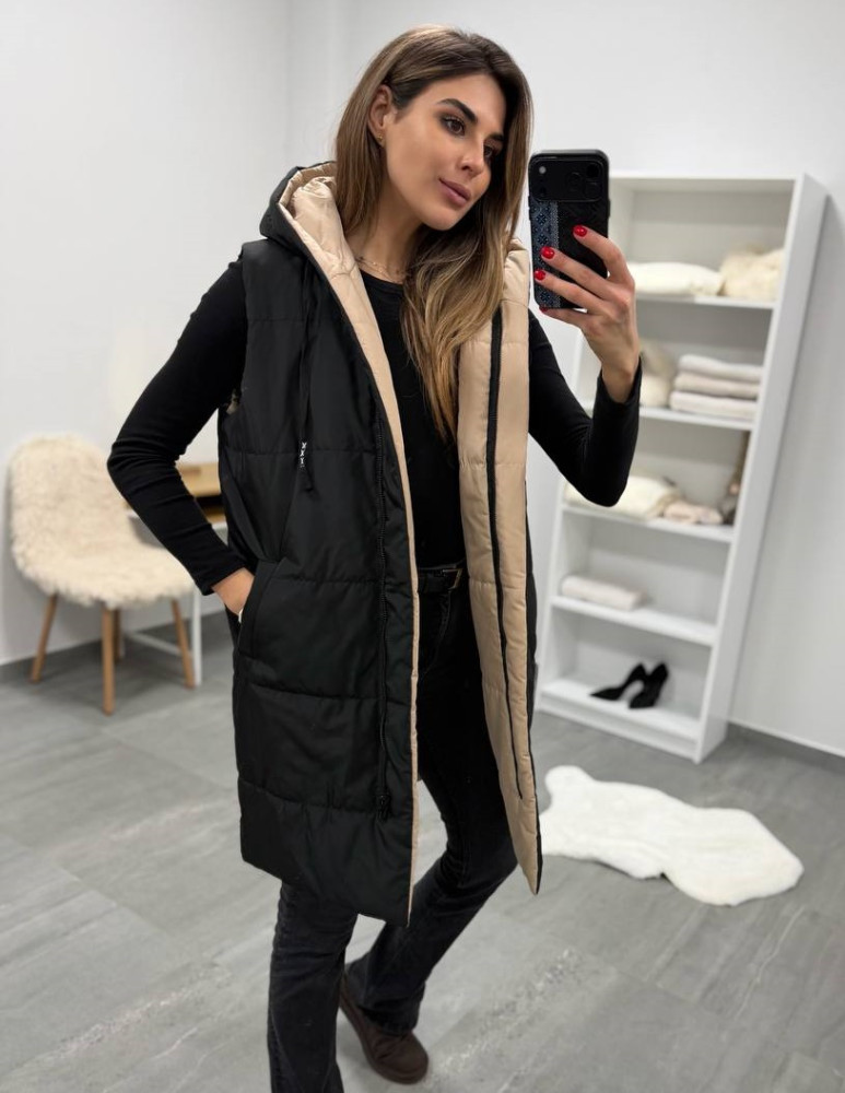 Удлиненный двухсторонний жилет DMP-P4220T600 Удлиненный двухсторонний жилет DMP-P4220T600