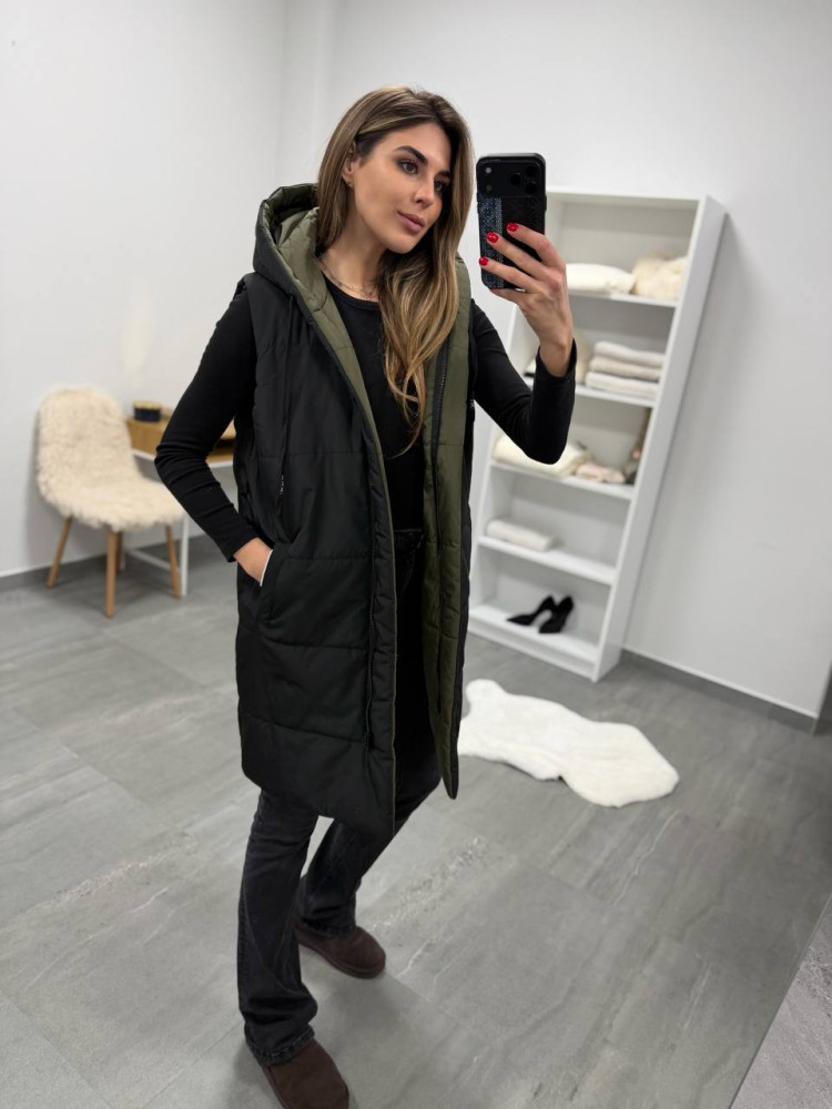 Удлиненный двухсторонний жилет DMP-P4220T600 Удлиненный двухсторонний жилет DMP-P4220T600