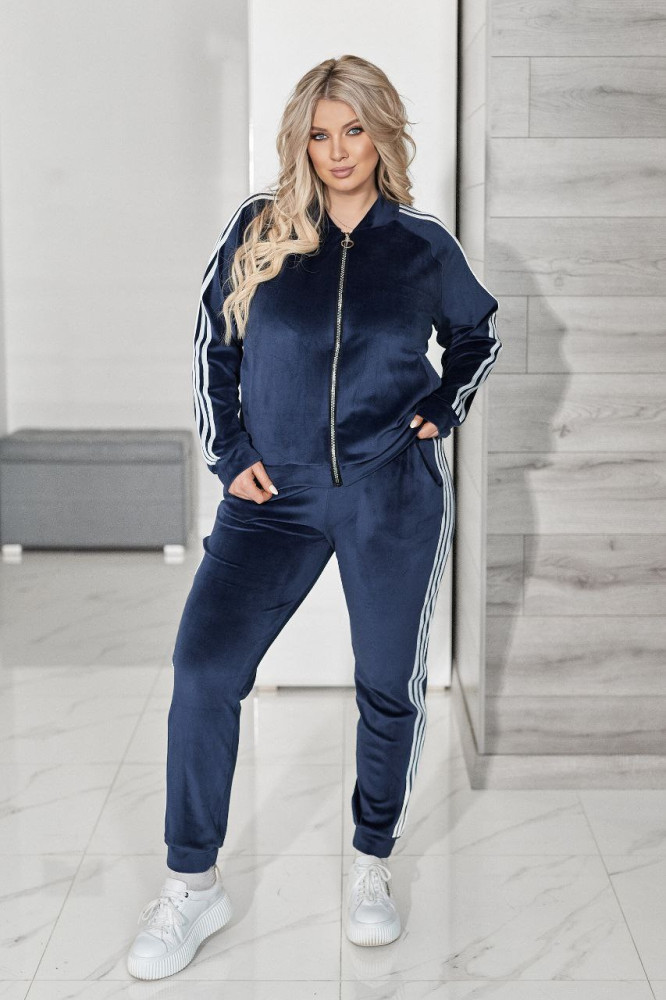 Велюровый костюм с лампасами VOJ-A337T750 Велюровый костюм с лампасами VOJ-A337T750