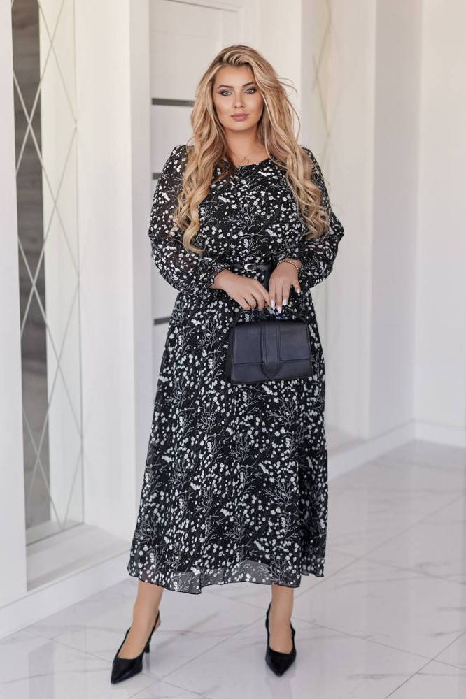 Длинное принтованное платье EY-A542.1T20B24 Длинное принтованное платье EY-A542.1T20B24