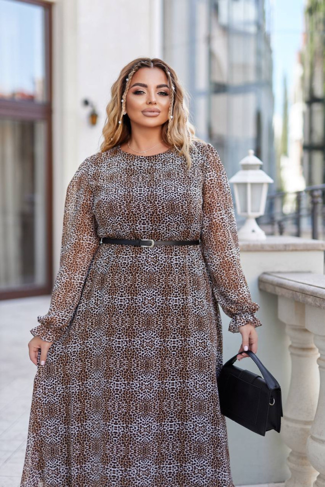 Длинное принтованное платье EY-A542.1T20B24 Длинное принтованное платье EY-A542.1T20B24