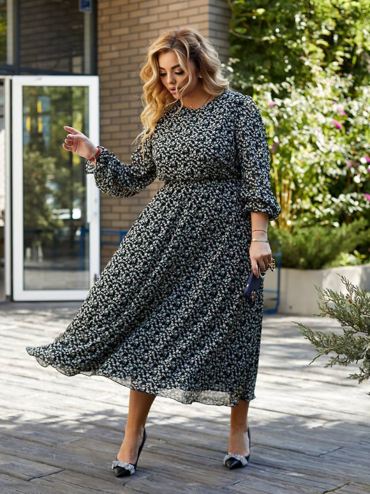 Длинное принтованное платье EY-A542.1T20B24 Длинное принтованное платье EY-A542.1T20B24