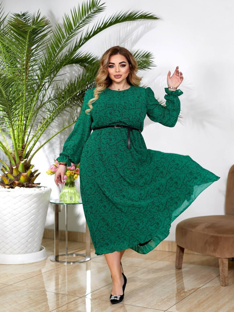 Длинное принтованное платье EY-A542.1T20B24 Длинное принтованное платье EY-A542.1T20B24