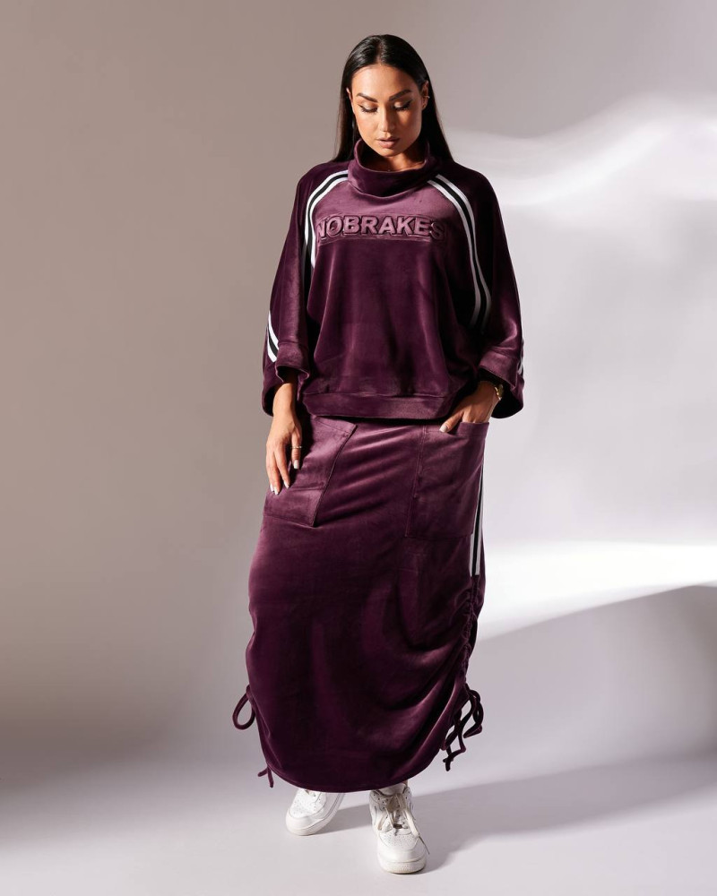 Велюровый костюм с юбкой IS-A013T950 Велюровый костюм с юбкой IS-A013T950