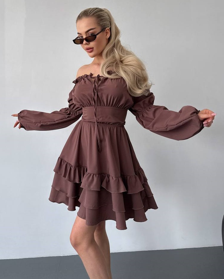 Мини платье с воланами MSM-A213.1T500 Мини платье с воланами MSM-A213.1T500