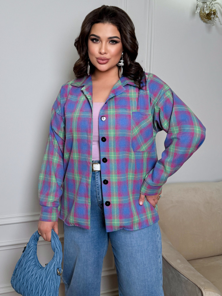 Стильная оверсайз рубашка OLI-A1460T630 Стильная оверсайз рубашка OLI-A1460T630