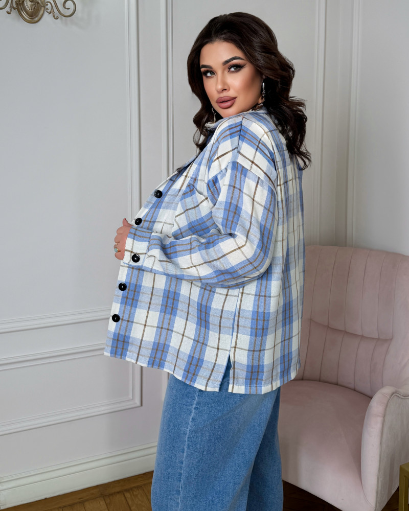 Стильная оверсайз рубашка OLI-A1460T630 Стильная оверсайз рубашка OLI-A1460T630