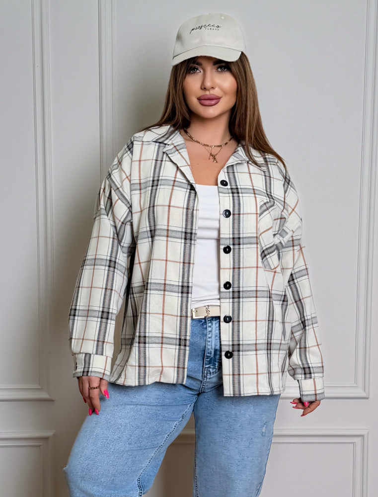 Стильная оверсайз рубашка OLI-A1460T630 Стильная оверсайз рубашка OLI-A1460T630