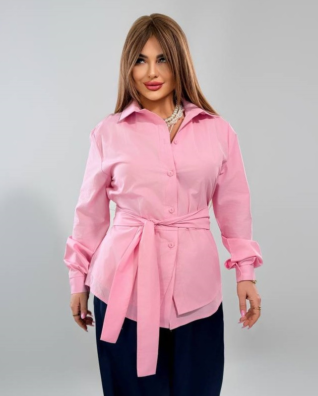 Женская рубашка с поясом ODF-A050T700 Женская рубашка с поясом ODF-A050T700