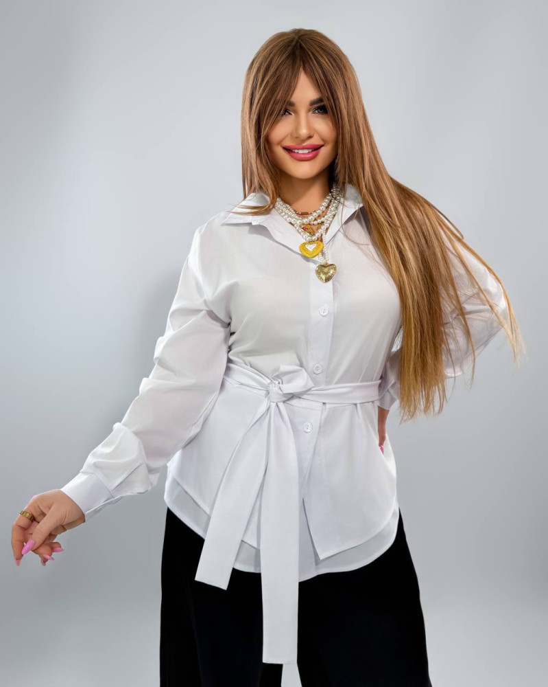 Женская рубашка с поясом ODF-A050T700 Женская рубашка с поясом ODF-A050T700