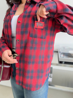 Женская рубашка в клетку GR-A05176T420