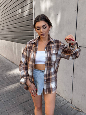 Фланелевая рубашка в клетку VM-A10509T380