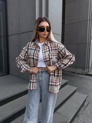 Фланелевая рубашка в клетку VM-A10509T380