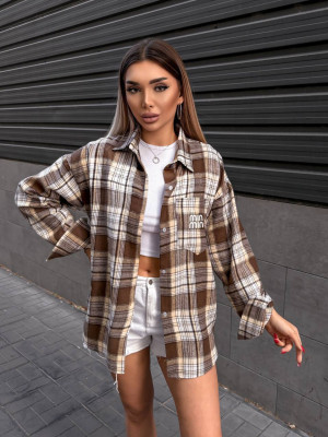 Фланелевая рубашка в клетку VM-A10509T380