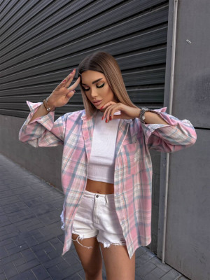 Фланелевая рубашка в клетку VM-A10509T380