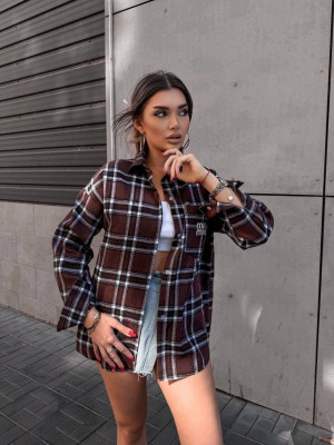 Фланелевая рубашка в клетку VM-A10509T380