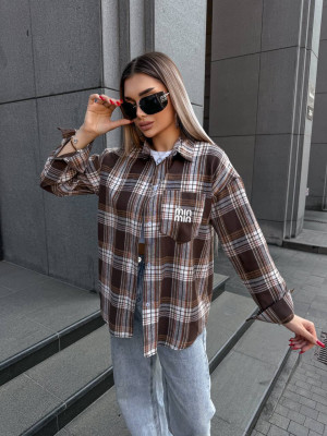 Фланелевая рубашка в клетку VM-A10509T380