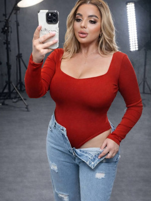 Стильное боди с декольте INS-A455T450