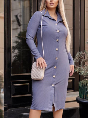 Сукня-поло на гудзиках PRA-A1324T470 Сукня-поло на гудзиках PRA-A1324T470