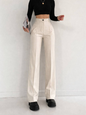 Прямые брюки из эко-кожи DMP-R955T340