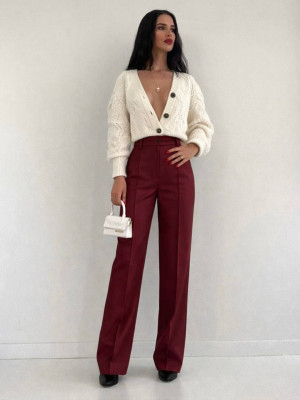 Прямые брюки из эко-кожи DMP-R955T340