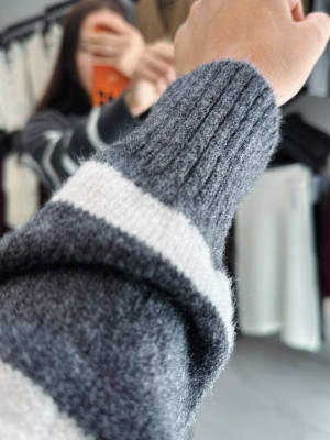 Вязаный женский оверсайз костюм AMU-A7019T1150