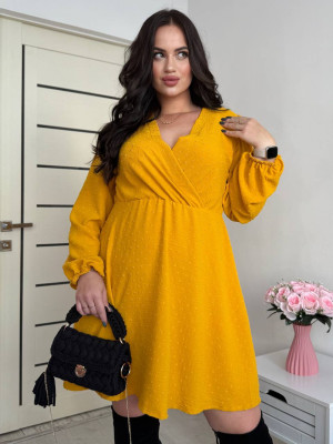 Платье с V-образным вырезом PRA-A1372T490