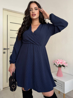 Платье с V-образным вырезом PRA-A1372T490