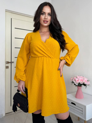 Платье с V-образным вырезом PRA-A1372T490