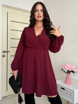 Платье с V-образным вырезом PRA-A1372T490