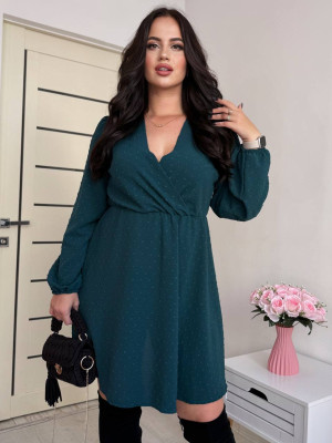 Платье с V-образным вырезом PRA-A1372T490