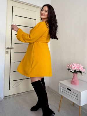 Платье с V-образным вырезом PRA-A1372T490