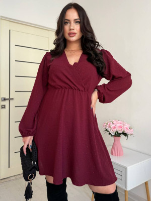 Платье с V-образным вырезом PRA-A1372T490