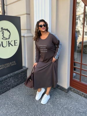 Платье с кружевом на рукавах ZP-A1315T530