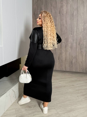 Длинное платье на молнии RED-A166T600