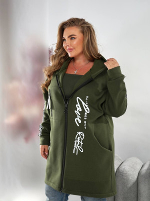 Длинный кардиган на флисе MOV-A639T580