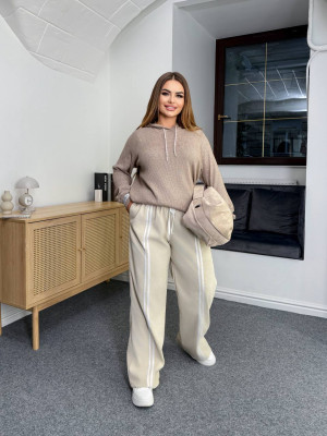 Брюки палаццо с лампасами CUR-A886T460 Брюки палаццо с лампасами CUR-A886T460