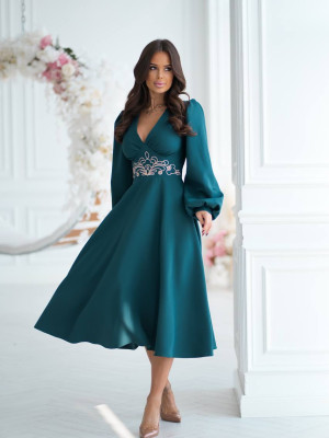 Платье миди с вышивкой KA-A7541T600