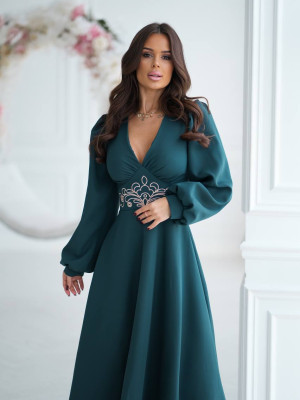 Платье миди с вышивкой KA-A7541T600