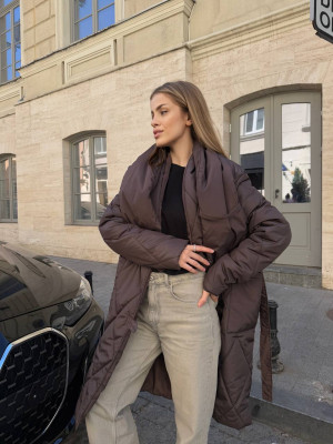Стильное стеганное пальто oversize AM-A5.337T1100 Стильное стеганное пальто oversize AM-A5.337T1100