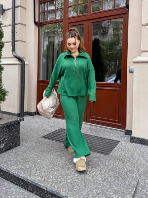 Костюм со свободной кофтой на змейке ET-A8834T750