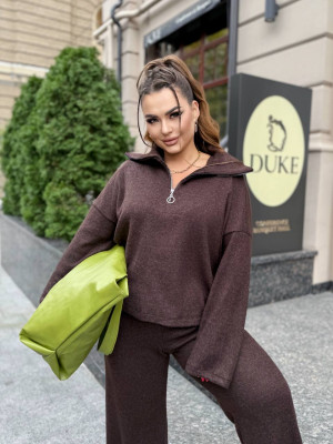 Костюм со свободной кофтой на змейке ET-A8834T750