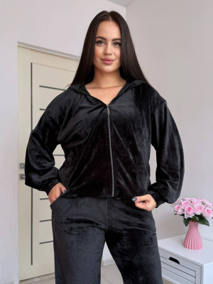 Велюровый оверсайз костюм PRA-A1338T690