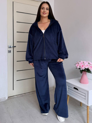 Велюровый оверсайз костюм PRA-A1338T690