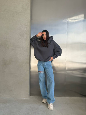 Стильное худи на флисе SF-A5683T600