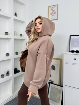 Однотонный оверсайз худи ET-A8915T450